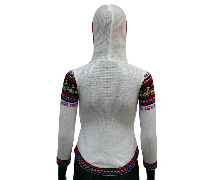 Frauen handmade Weste weiß