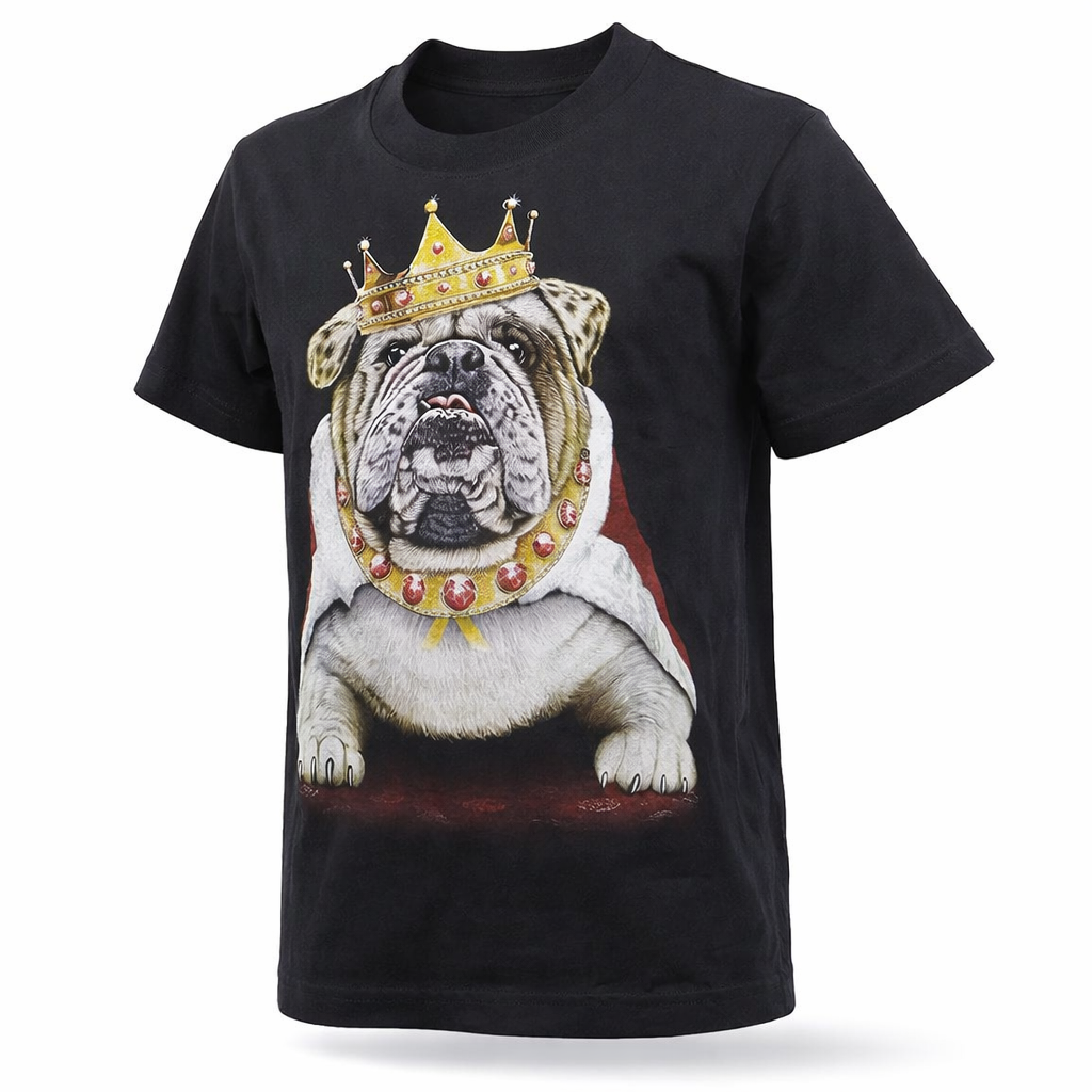 Kinder T-Shirt Bulldogge Koenig