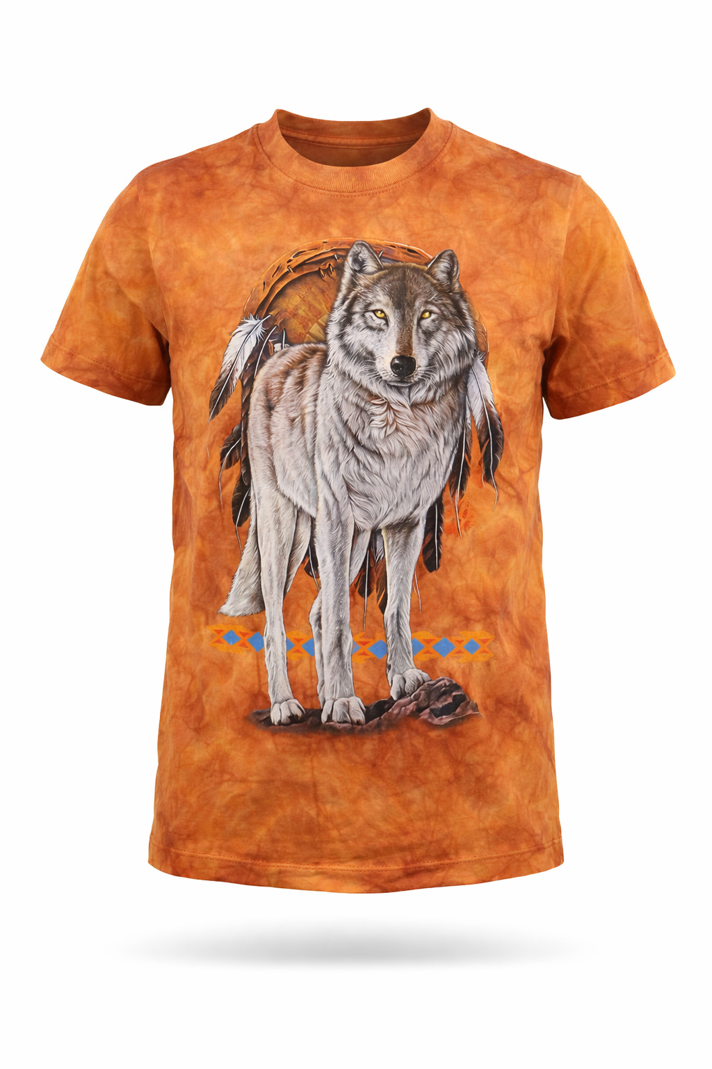 Kinder T-Shirt Goldener Wolf