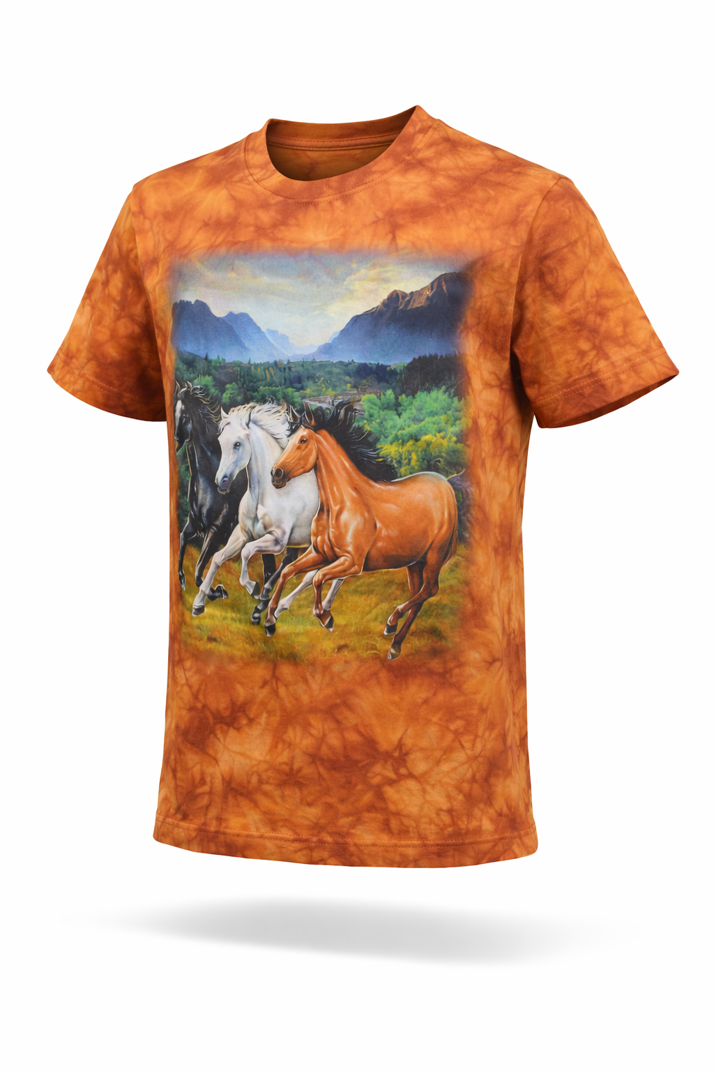 Kinder T-Shirt Pferdeherde in der Natur