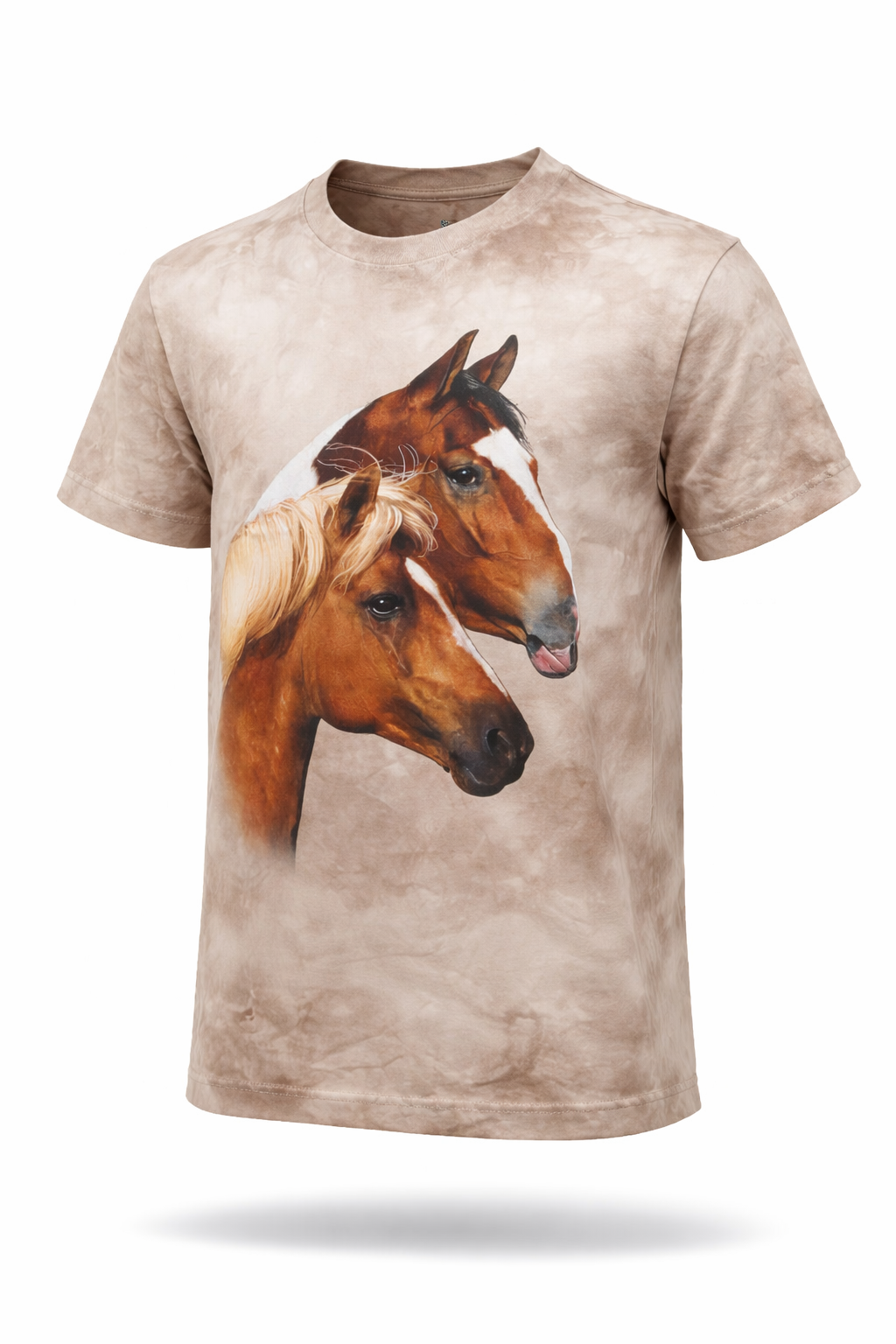 Kinder T-Shirt Pferdepaar Hellbraun