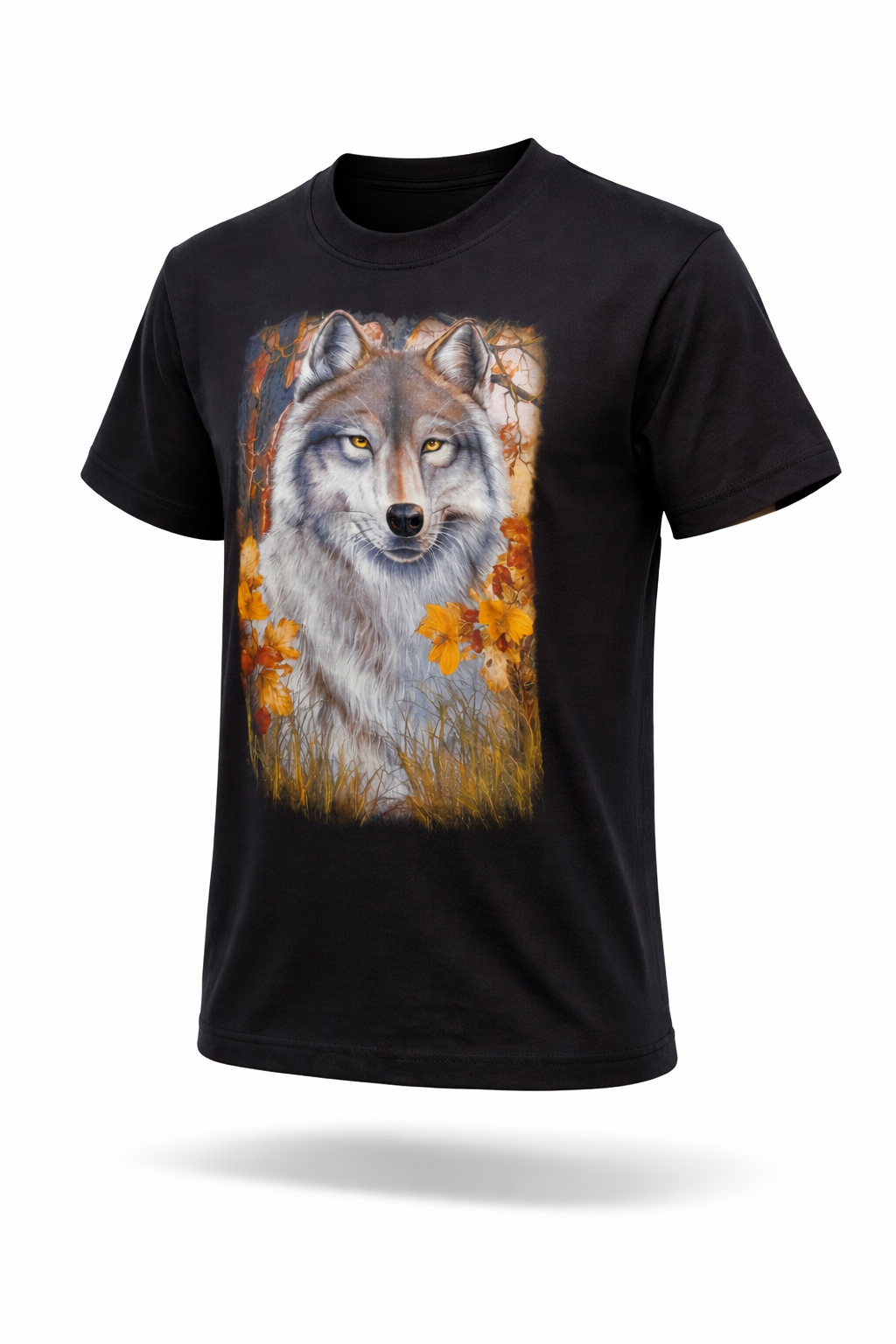 Kinder T-Shirt Wolf im Herbst