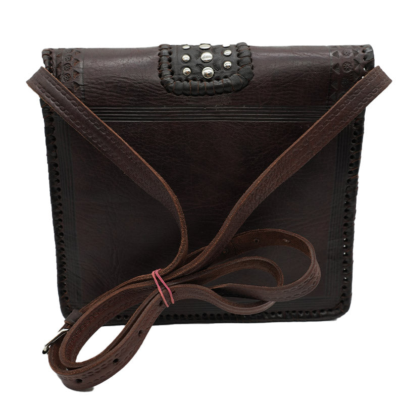 Boho Handtasche Braun mit Tribal-Design