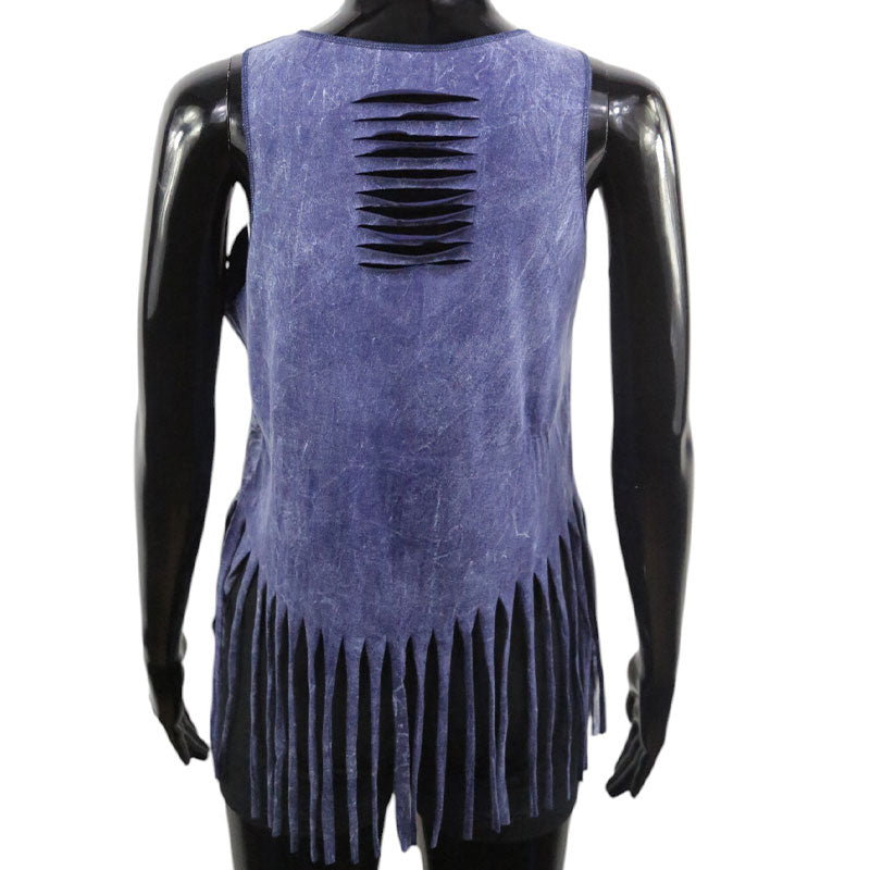 Indigo Wolf Top – Fransen mit Mandala