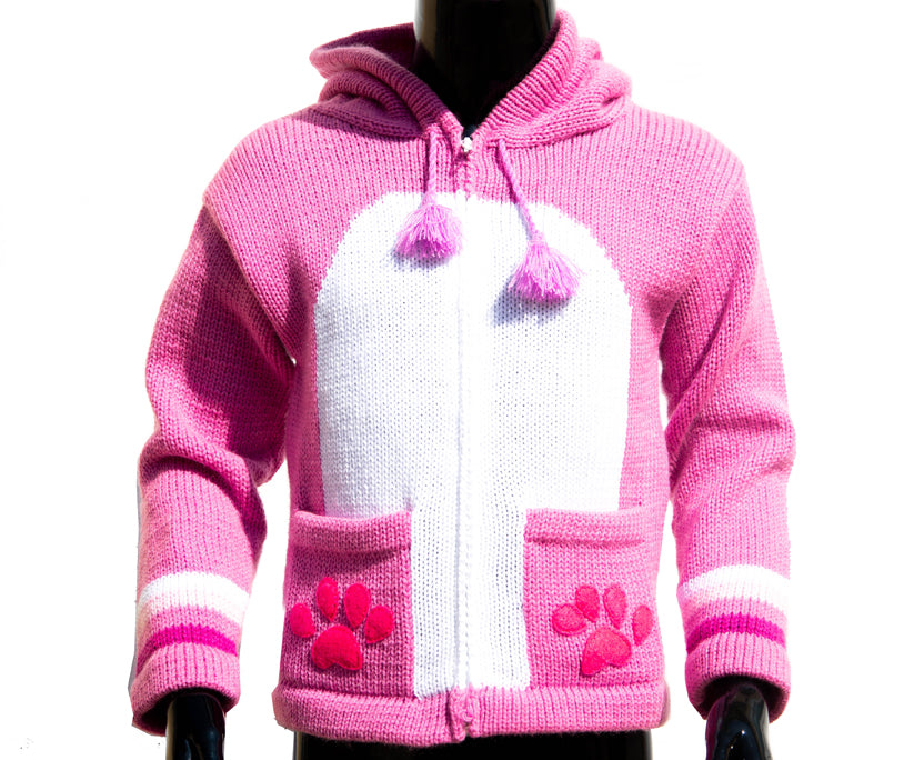 Peruanische Anden Kinderweste Pink Panther
