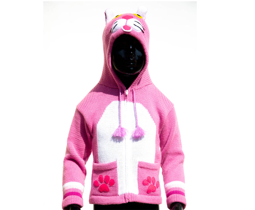Peruanische Anden Kinderweste Pink Panther