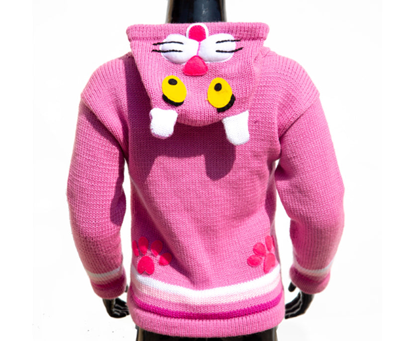 Peruanische Anden Kinderweste Pink Panther