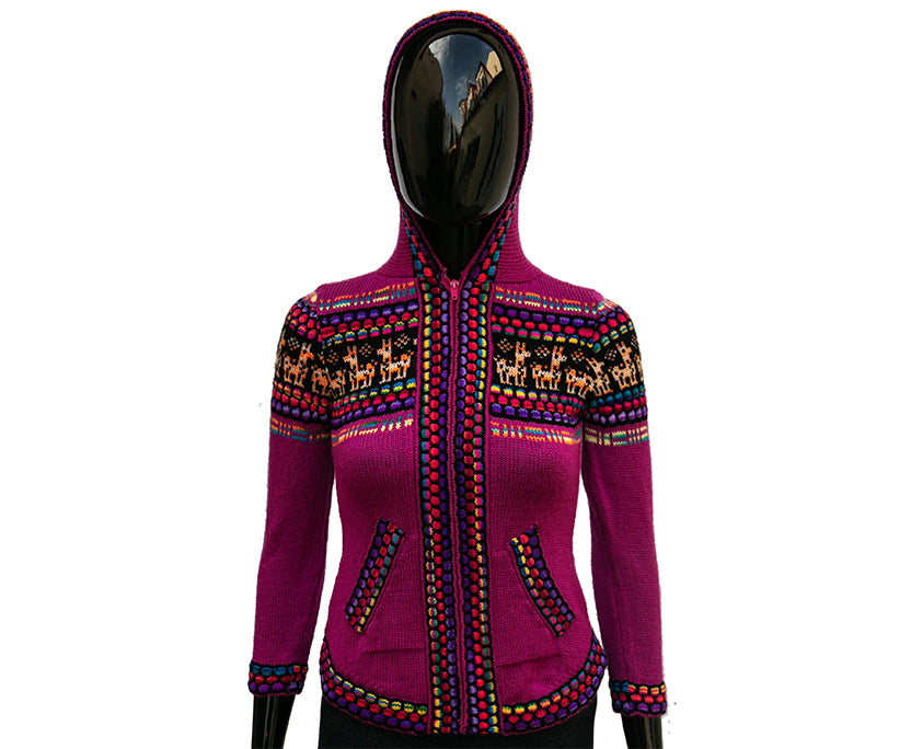 Frauen handmade Weste Lila