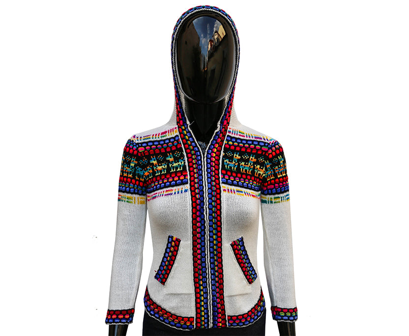 Frauen handmade Weste weiß