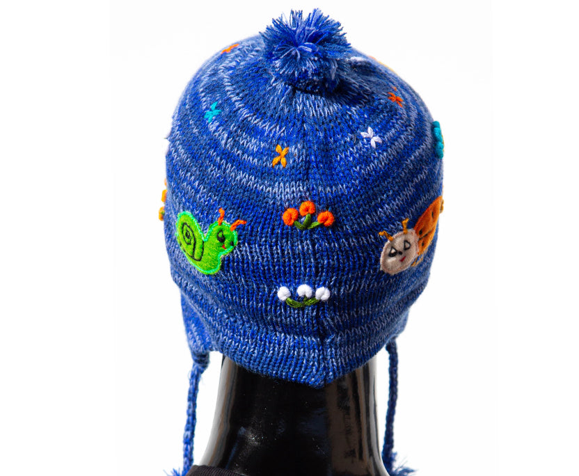 Kinder Mütze (Chullo) blau