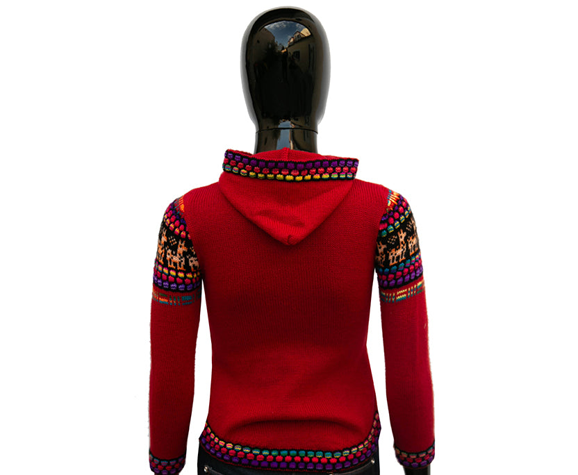 Frauen handmade Weste Rot